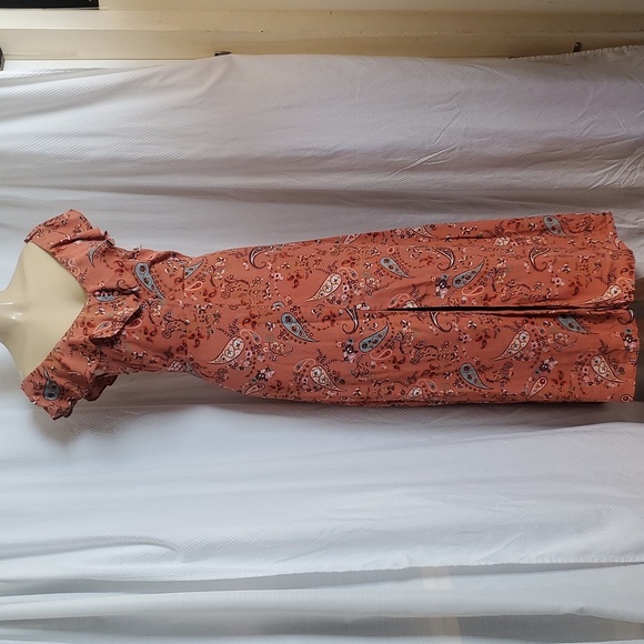 NWT Willow & Clay Floral Ruffle Front Slit Maxi Dress Size S - Picture 1 of 12